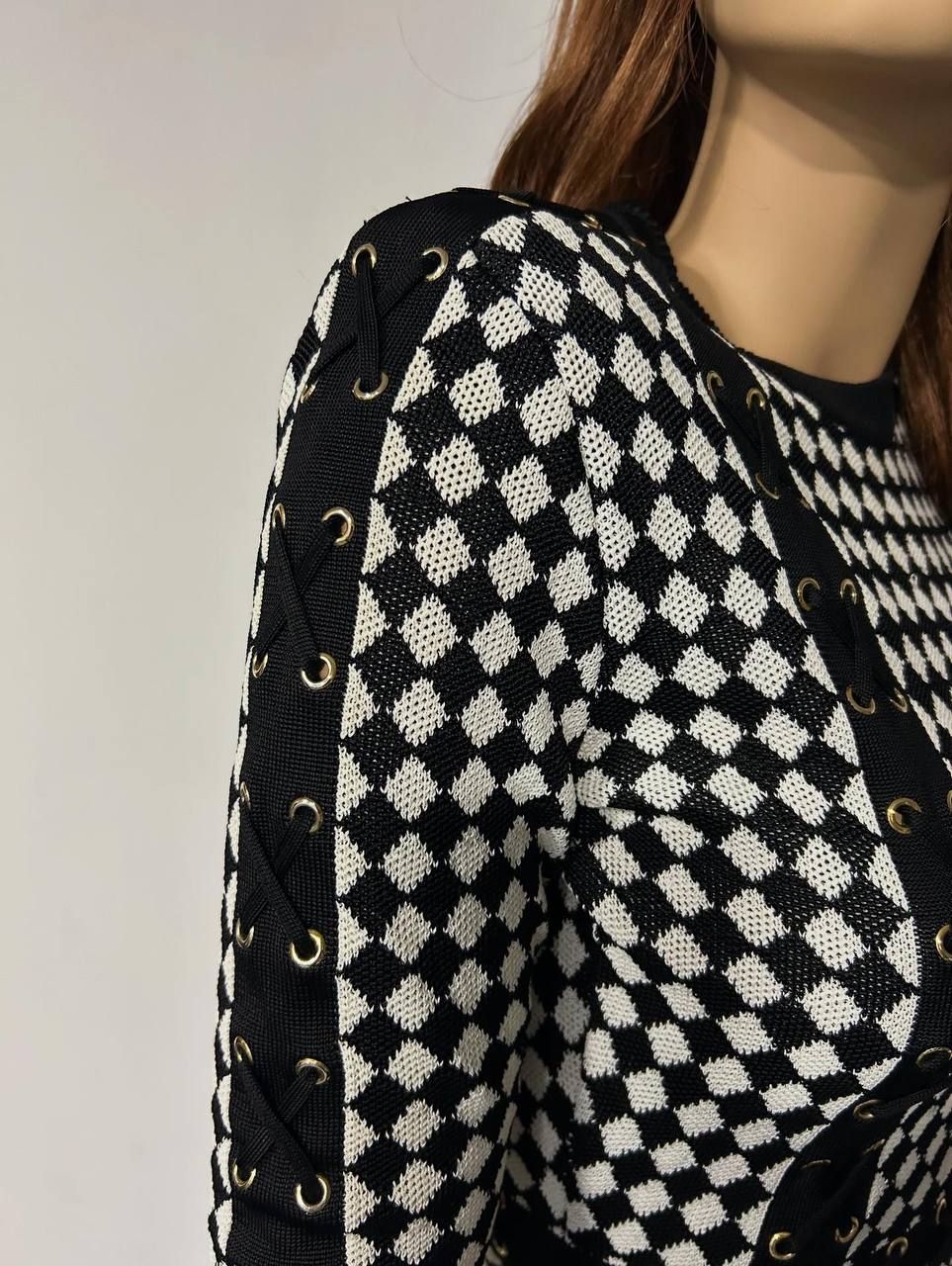 Сукня Balmain з чорно-білим принтом. Розмір S